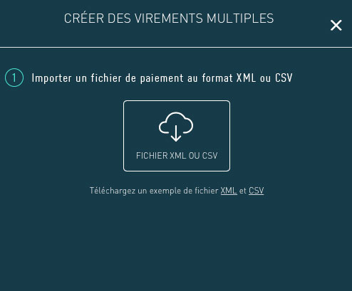 Virement multiple fichier XML