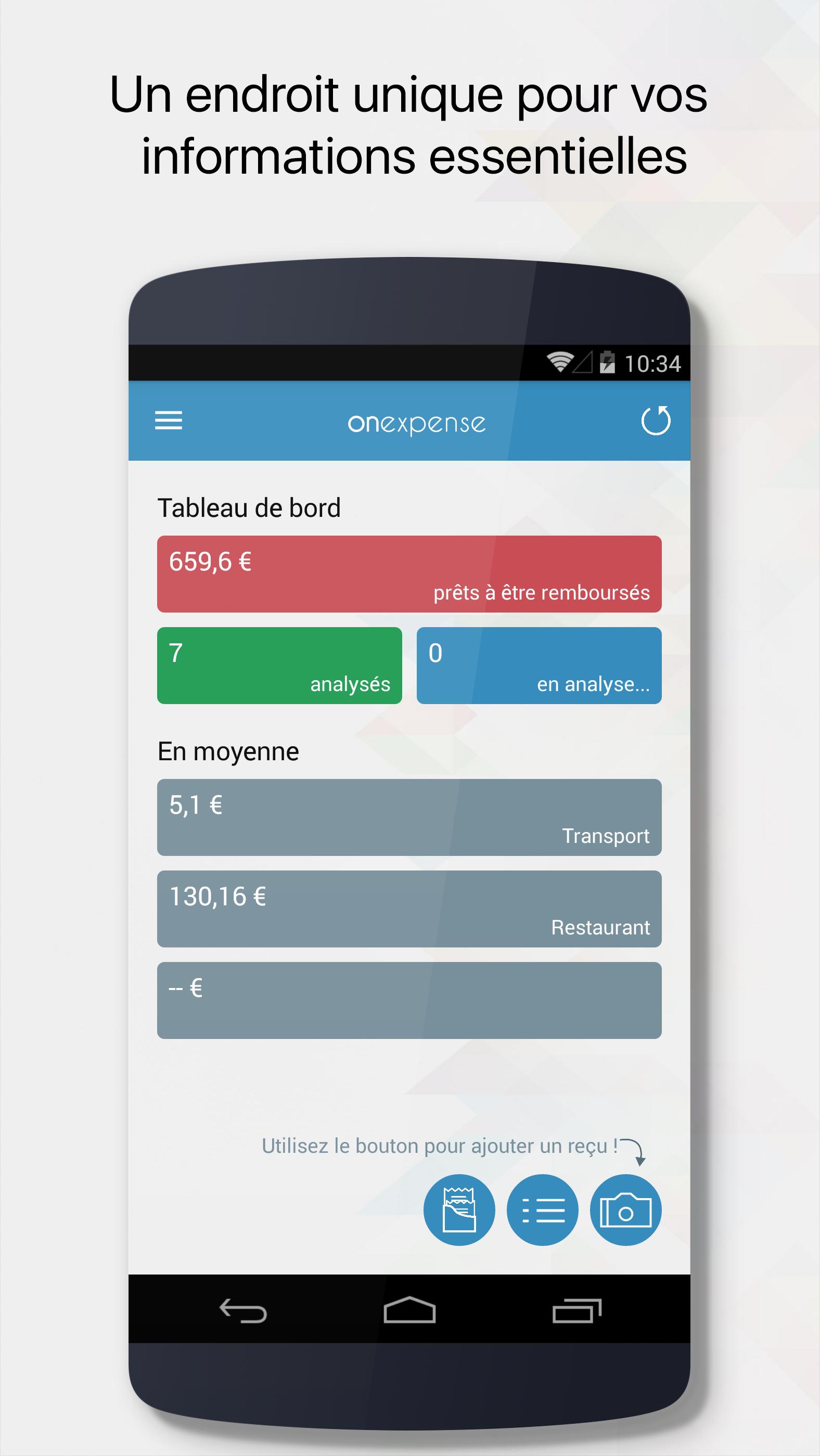 Onexpense application de gestion de notes de frais