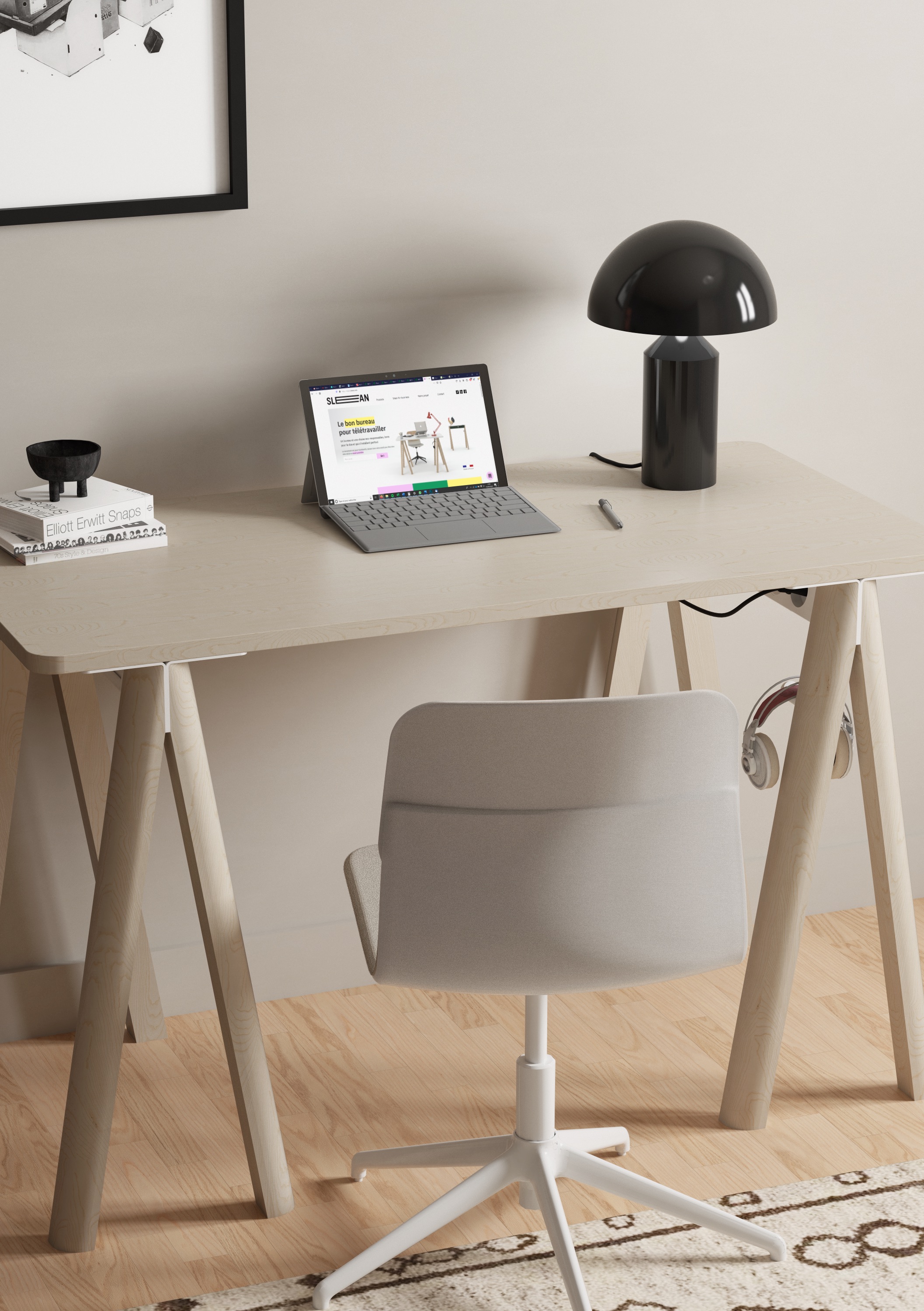 La chaise et bureau Slean